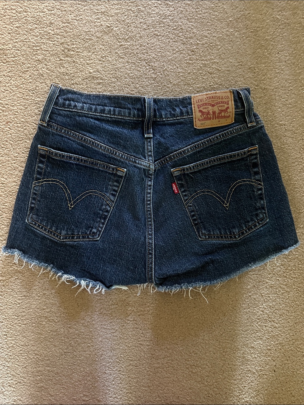 Levi's 501 Women's Dark Indigo Denim Cutoff Shorts